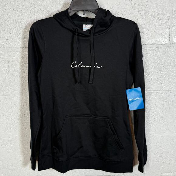 Columbia Tops - Columbia Women's Trek Graphic Treatment Fleece Hoodie - Black, Silver XS